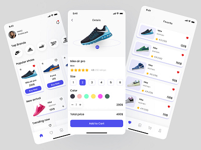 Shoes Online Shop - Mobile Apps adidas app app design application design ecommerce figma interface interface design mobile nike nike shoe puma reebook shoe shoes shoes app shoes store ui ui design