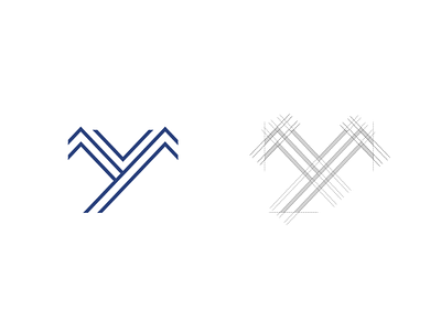 Yeti Hiking - Process brand identity branding design design process geometric hiking logo design logo sketch minimal