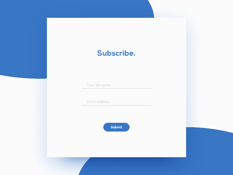 Subscribe UI Interaction Design