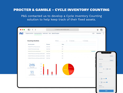 Procter & Gamble - Cycle Inventory Counting app dashboard enterprise saas ui user interface ux web app