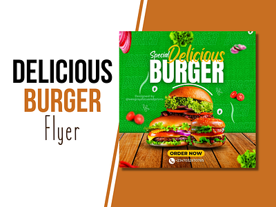 Burger flyer branding graphic design restaurant