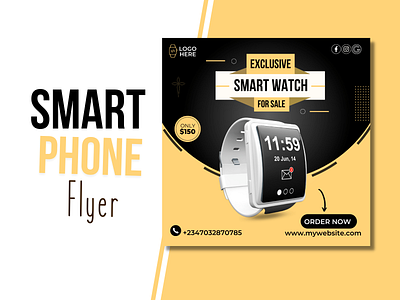 Smart watch flyer branding flyer graphic design sales smart watch