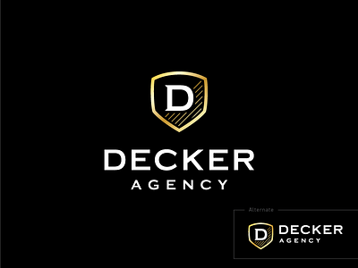 Decker Agency Branding agency branding insurance logo shield