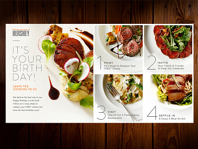 Dih Dribbble birthday dining email food foodie mail newsletter promo responsive ui web