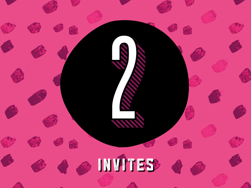 Two Valentines! draft dribbble invitation invite type