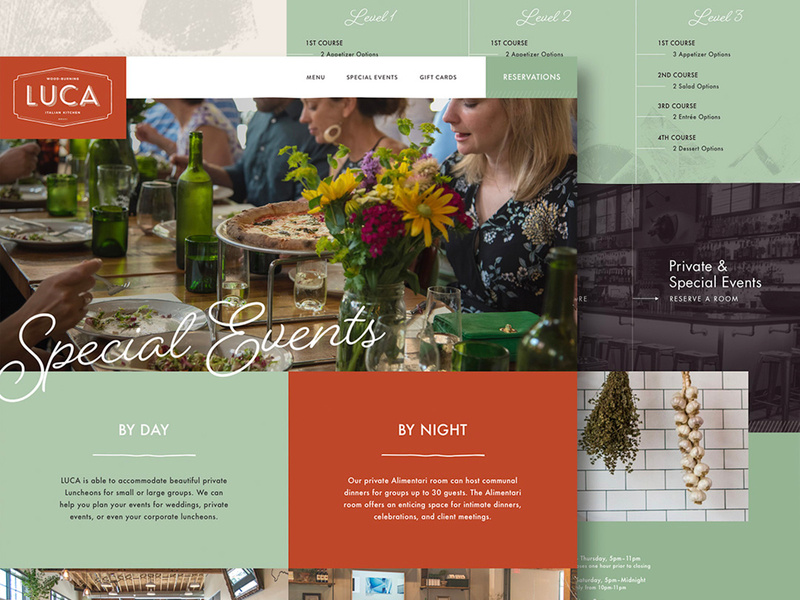 Luca Italian Kitchen Website By Ashley Eberly For Infantree On