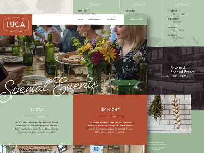 Luca Italian Kitchen Website colorful design restaurant ui website