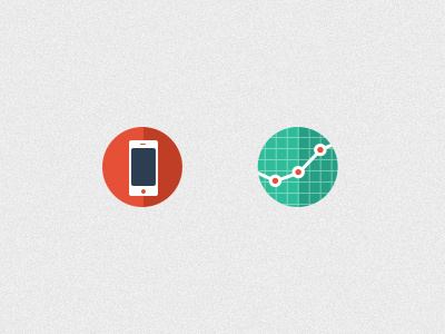 Icons R Us analytics chart circle design flat graph graphics icons iphone ui ux