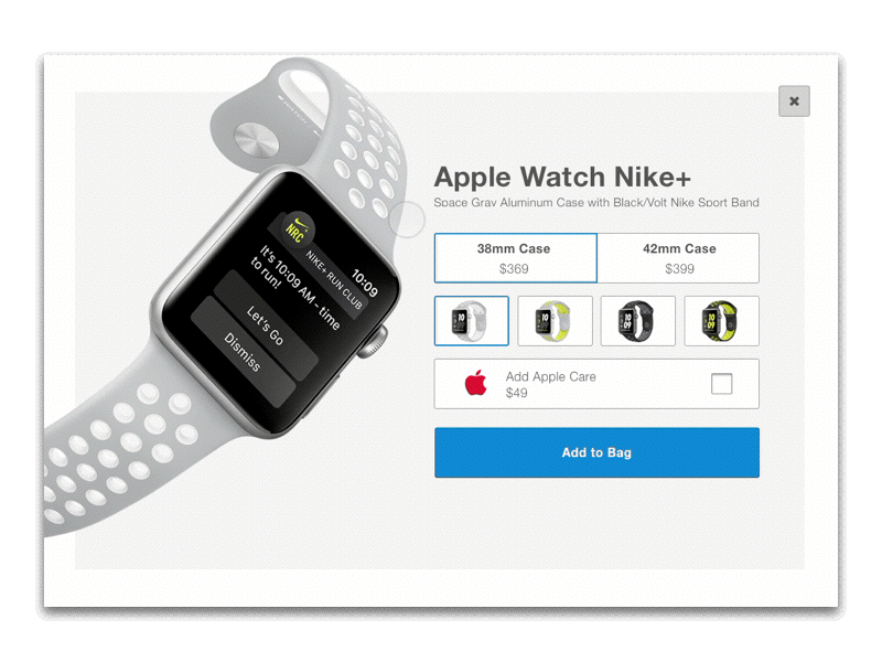 Apple Watch Nike+ apple watch details gif product product card