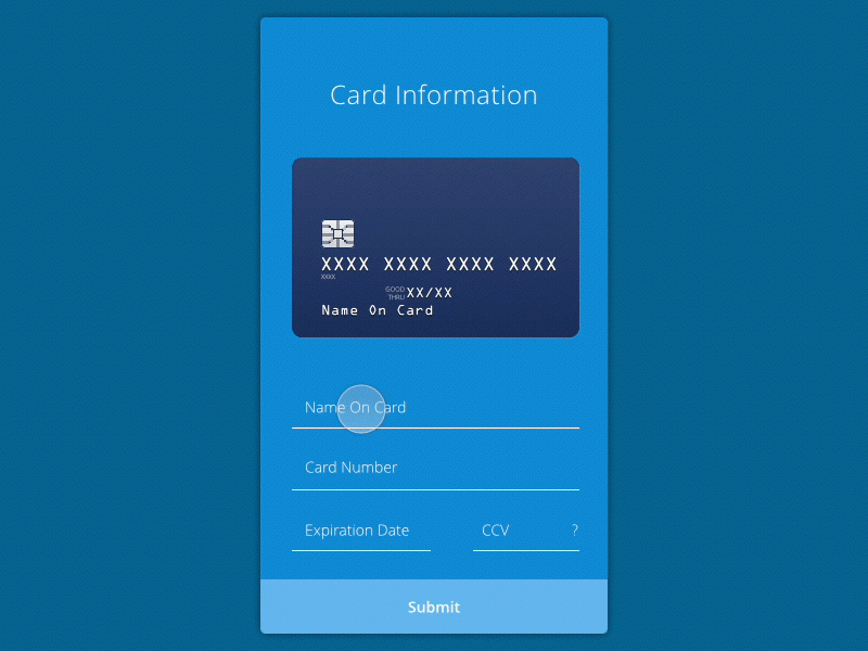 DailyUI - Day 2 002 app design credit card dailyui