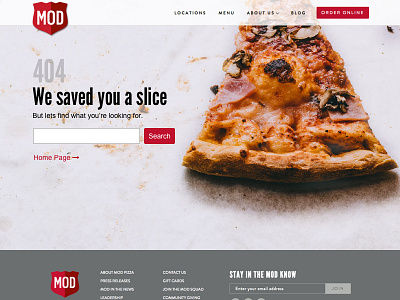 Design A Day - 008 - 404 Page 008 404 page designaday mod pizza