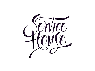 Service House Logo design illustration lettering logo typography vector