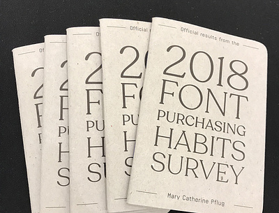 2018 Font Purchasing Habits Survey Booklet booklet data data visualization dataviz design myfonts scout books survey typeface typography