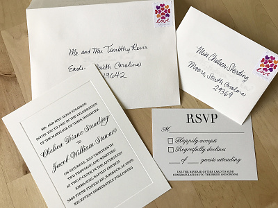 Wedding Invitation for a friend card cream formal rsvp simple wedding wedding invitation wedding invite