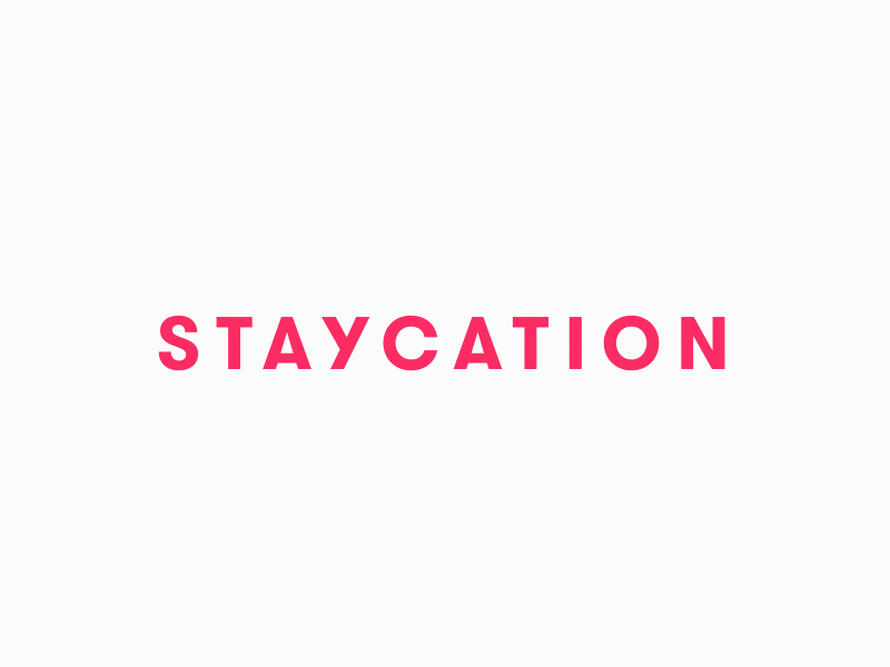 Staycation animated logo animation branding design gif identity logo typography