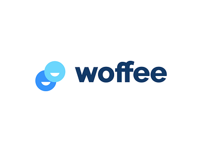 Woffee Logo blue brand brand design brand identity design identity logo