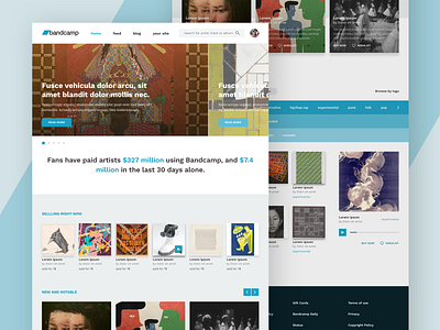 Bandcamp Homepage Redesign