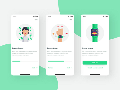 Onboarding for iOS Application app application clean design illustrations interface ios iphone onboarding onboarding ui ui ui design uidesign ux ux design white