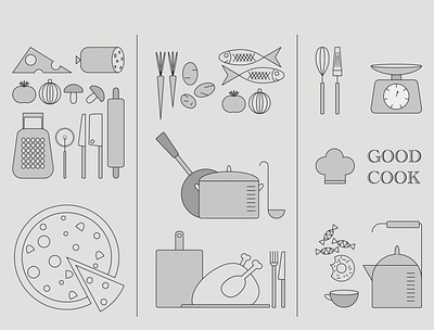 Kitchenware flat style illustration vector