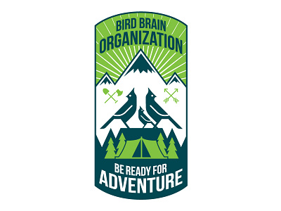 Bird Brain Adventures Badge badge bird design patch