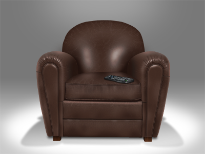 Front Row Dribbble antiques arm chair brown comfort icon icon design icons leather remote control vectorss vintage