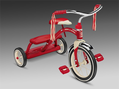 retro red radio flyer tricycle