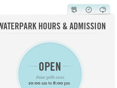 In Progress Hours And Admission Little Nav css3 hours icons movie movies navigation ui weather