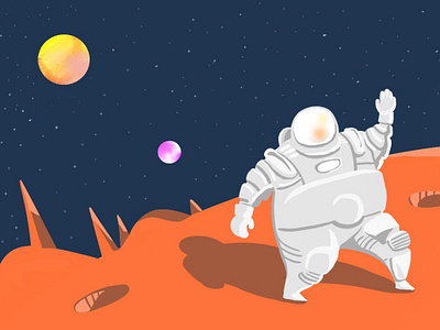 Hallo Mars! design illustration