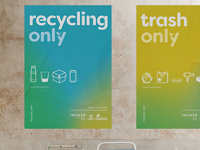 RecycLA Brand Identity agency branding branding design creative dtla font design gradient icons identity inspiration los angeles recycling strategy