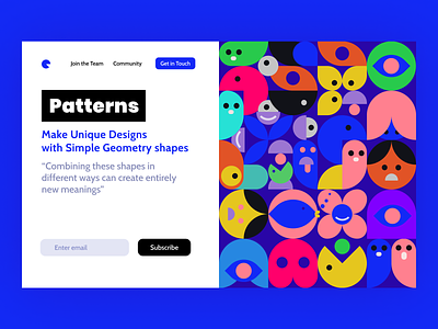 Patterns - Landing page for Design Community