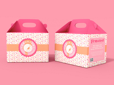 Frosted: Donuts Box Design branding donut box design graphic design illustration logo packaging design
