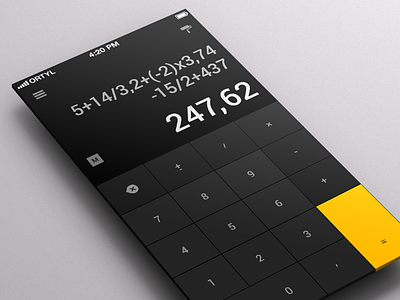 Calculator App for iOS app calculation calculator count flat interface iphone math mobile numbers operation ui