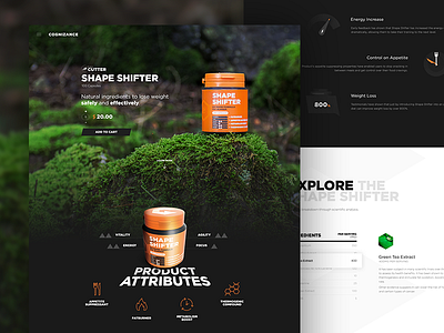 Product Page bodybuilding capsules ecommerce gym landing page product store supplement ui ux web