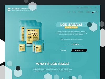 LGD Saga Product Page design fit fitness landing lp page product supplements ui ux web website