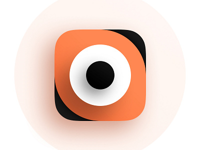 👁️ app application branding eye icon ios iphone logo orange symbol ui ux