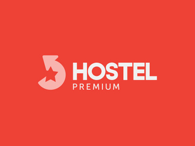 Hostel Premium arrow ci corporate identity hostel hotel logo logotype premium star