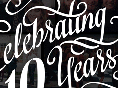 Company Anniversary Lettering calligraphy lettering script swash