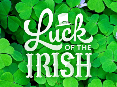 St. Patrick's Day Lettering irish luck march shamrocks st. patricks
