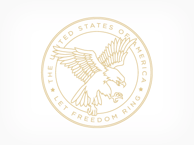 Let Freedom Ring eagle freedom lines vector