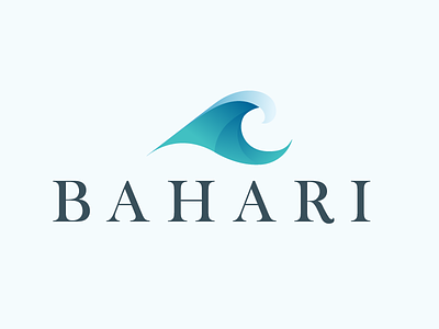 Bahari Logo curve gradient logo wave