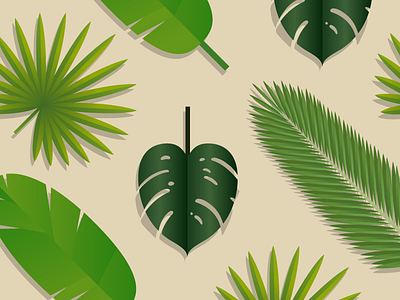 Tropical Leaf Pattern leaf palm pattern philodendron plant vector