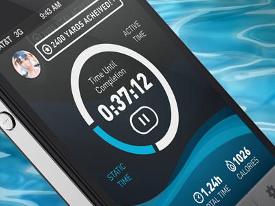 Swimr App app ios swim time training ui water