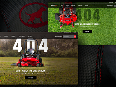 Bigdog Mower Co. Website 404 design desktop photoshop typography ui ux web web design website