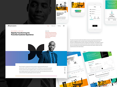 Dale Carnegie Case Study agency brand business corporate gradient mobile mvp redesign sketch ui ux web design