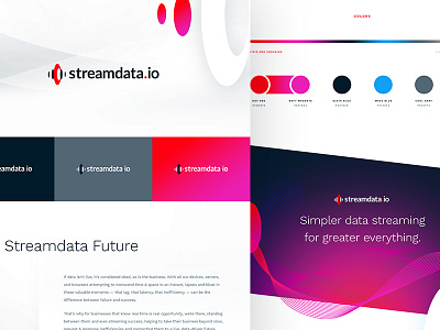 Streamdata Design Study agency branding colors data digital gradient marketing modern redesign ui ux web design