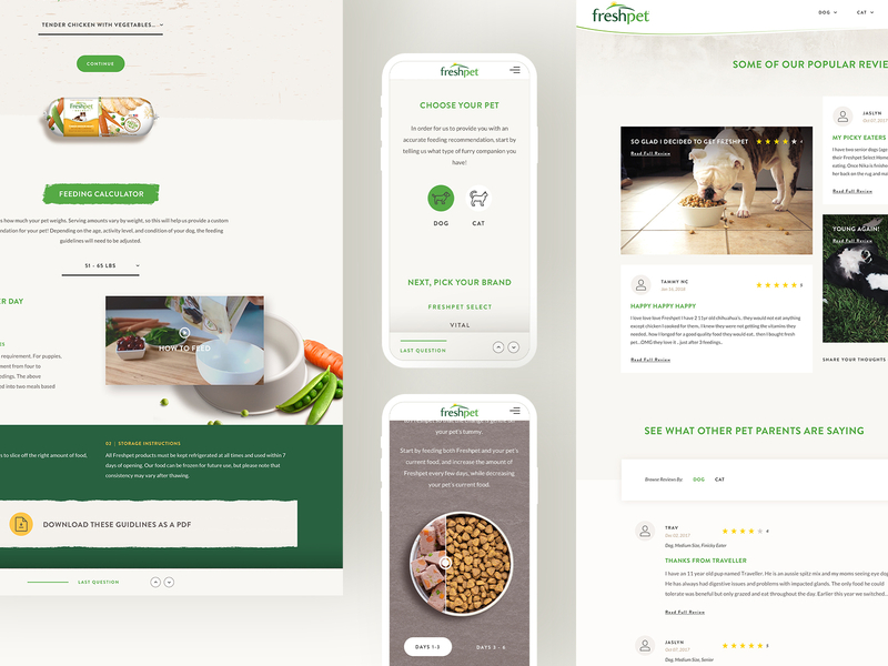 Feeding Guidelines fresh mobile pet food pets selector texture website