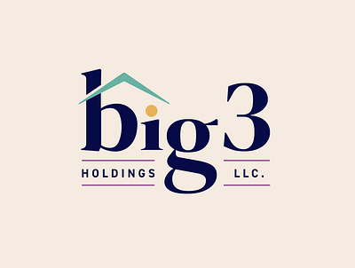 Big 3 — Chicago-based family real estate company logo design 🏡 branding icon illustration logo typography vector