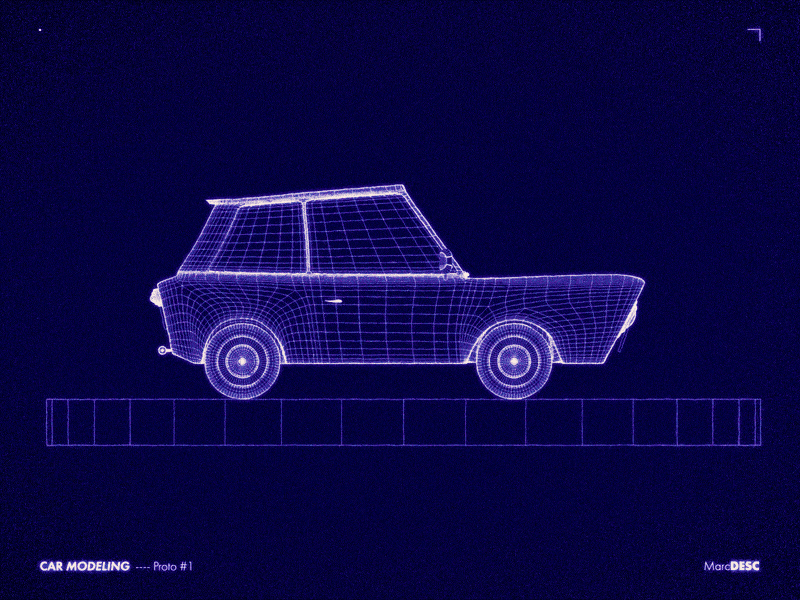 Cartoon Car #1 3d c4d car cartoon cel render gif marcdesc mograph prototype vintage