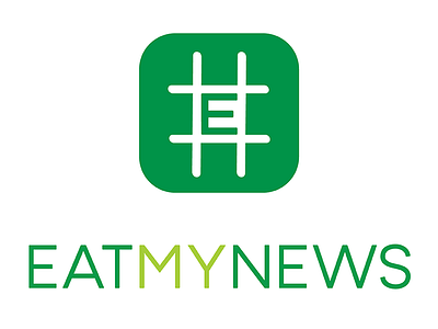 Eat my news communications e green ios logo news