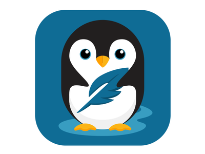Tabi app icon diary illustration ios pinguin